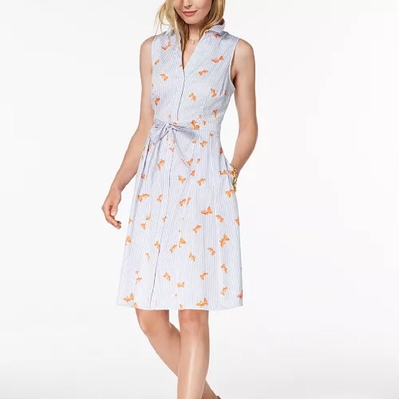 Maison Jules Dresses & Skirts - Maison Jules Fish-Print Shirt Dress